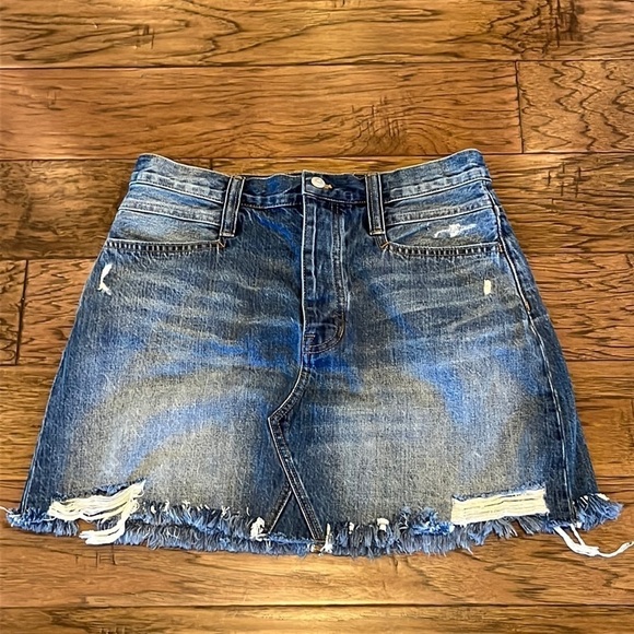 Madewell Ridgid Denim A-Line Skirt Size 30 - Picture 1 of 16